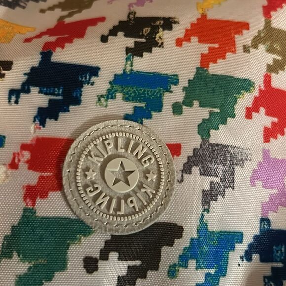 Kipling colorful, houndstooth lunch bag - Picture 5 of 7